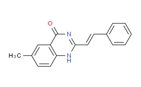CAS No. 64055-55-6, 6-Methyl-2-styrylquinazolin-4(1H)-one