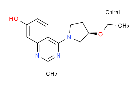 CAS No. 646450-74-0, (S)-4-(3-Ethoxypyrrolidin-1-yl)-2-methylquinazolin-7-ol