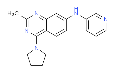 CAS No. 646450-86-4, 2-Methyl-N-(pyridin-3-yl)-4-(pyrrolidin-1-yl)quinazolin-7-amine