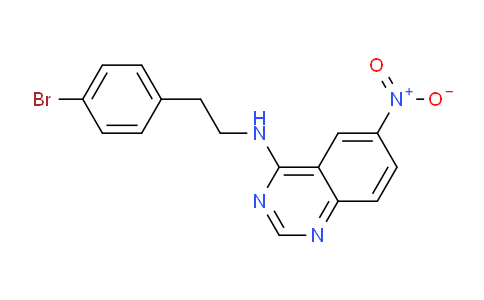 CAS No. 647376-13-4, N-(4-Bromophenethyl)-6-nitroquinazolin-4-amine