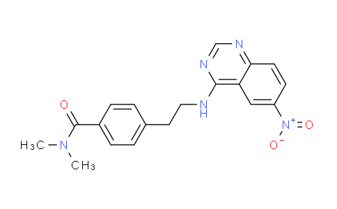 CAS No. 647376-21-4, N,N-Dimethyl-4-(2-((6-nitroquinazolin-4-yl)amino)ethyl)benzamide