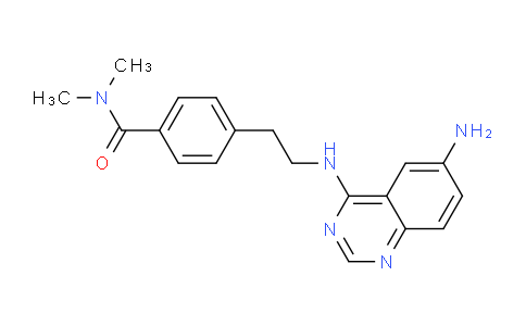 CAS No. 647376-38-3, 4-(2-((6-Aminoquinazolin-4-yl)amino)ethyl)-N,N-dimethylbenzamide