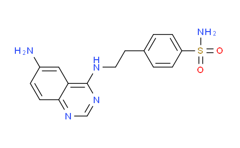 CAS No. 647376-40-7, 4-(2-((6-Aminoquinazolin-4-yl)amino)ethyl)benzenesulfonamide