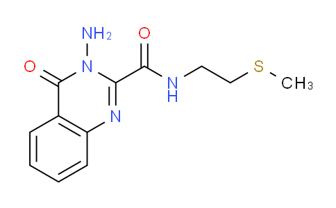 CAS No. 647825-34-1, 3-Amino-N-(2-(methylthio)ethyl)-4-oxo-3,4-dihydroquinazoline-2-carboxamide