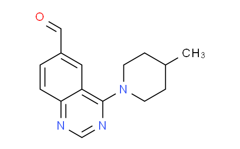 CAS No. 648449-22-3, 4-(4-Methylpiperidin-1-yl)quinazoline-6-carbaldehyde