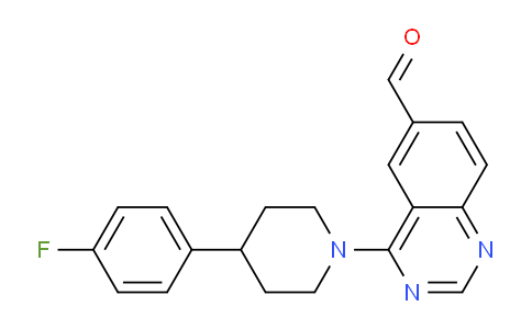CAS No. 648449-25-6, 4-(4-(4-Fluorophenyl)piperidin-1-yl)quinazoline-6-carbaldehyde