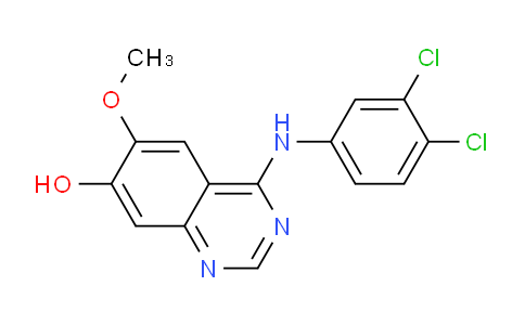 CAS No. 650577-31-4, 4-((3,4-Dichlorophenyl)amino)-6-methoxyquinazolin-7-ol