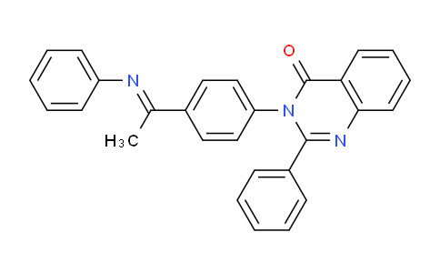 CAS No. 651059-06-2, 2-Phenyl-3-(4-(1-(phenylimino)ethyl)phenyl)quinazolin-4(3H)-one
