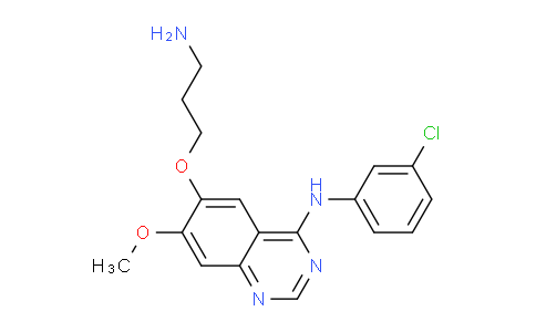 CAS No. 655247-74-8, 6-(3-Aminopropoxy)-N-(3-chlorophenyl)-7-methoxyquinazolin-4-amine