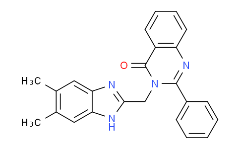 CAS No. 65925-16-8, 3-((5,6-Dimethyl-1H-benzo[d]imidazol-2-yl)methyl)-2-phenylquinazolin-4(3H)-one