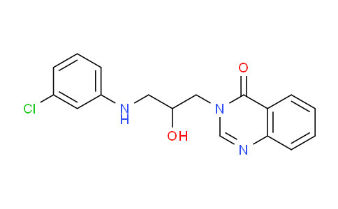 CAS No. 65971-04-2, 3-(3-((3-Chlorophenyl)amino)-2-hydroxypropyl)quinazolin-4(3H)-one