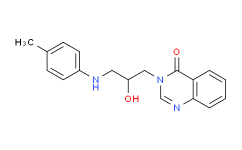 CAS No. 65971-10-0, 3-(2-Hydroxy-3-(p-tolylamino)propyl)quinazolin-4(3H)-one