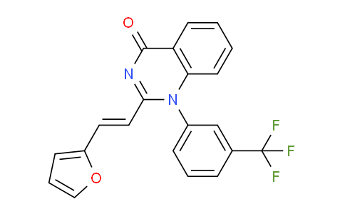 CAS No. 66486-01-9, 2-(2-(Furan-2-yl)vinyl)-1-(3-(trifluoromethyl)phenyl)quinazolin-4(1H)-one