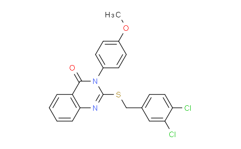 CAS No. 672274-08-7, 2-((3,4-Dichlorobenzyl)thio)-3-(4-methoxyphenyl)quinazolin-4(3H)-one