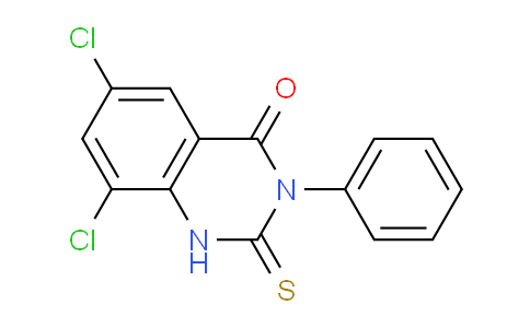 CAS No. 67867-62-3, 6,8-Dichloro-3-phenyl-2-thioxo-2,3-dihydroquinazolin-4(1H)-one