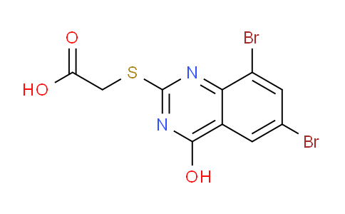 CAS No. 68055-61-8, 2-((6,8-Dibromo-4-hydroxyquinazolin-2-yl)thio)acetic acid