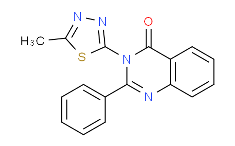 CAS No. 68142-70-1, 3-(5-Methyl-1,3,4-thiadiazol-2-yl)-2-phenylquinazolin-4(3H)-one