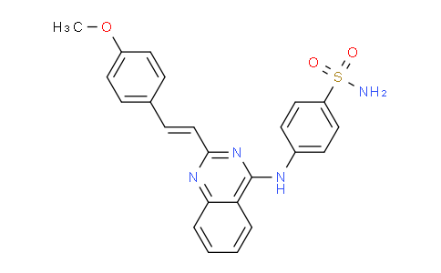 CAS No. 69019-07-4, 4-((2-(4-Methoxystyryl)quinazolin-4-yl)amino)benzenesulfonamide