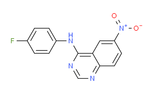 CAS No. 691385-33-8, N-(4-Fluorophenyl)-6-nitroquinazolin-4-amine