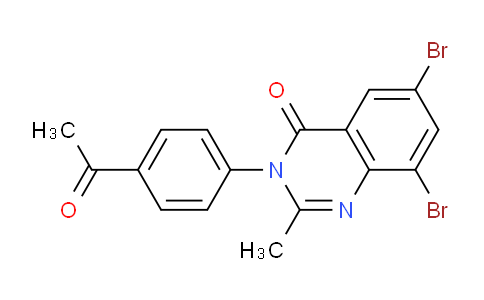 CAS No. 70298-45-2, 3-(4-Acetylphenyl)-6,8-dibromo-2-methylquinazolin-4(3H)-one