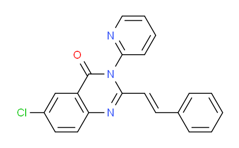 CAS No. 708212-97-9, (E)-6-Chloro-3-(pyridin-2-yl)-2-styrylquinazolin-4(3H)-one