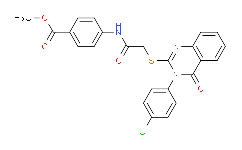CAS No. 710988-46-8, Methyl 4-(2-((3-(4-chlorophenyl)-4-oxo-3,4-dihydroquinazolin-2-yl)thio)acetamido)benzoate
