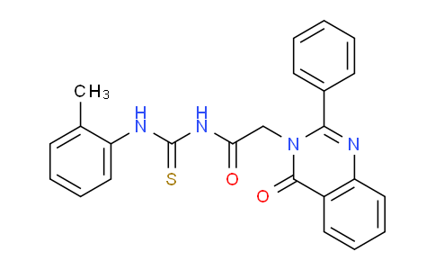 CAS No. 72045-61-5, 2-(4-Oxo-2-phenylquinazolin-3(4H)-yl)-N-(o-tolylcarbamothioyl)acetamide