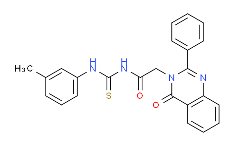 CAS No. 72045-62-6, 2-(4-Oxo-2-phenylquinazolin-3(4H)-yl)-N-(m-tolylcarbamothioyl)acetamide