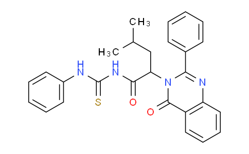 CAS No. 72045-76-2, 4-Methyl-2-(4-oxo-2-phenylquinazolin-3(4H)-yl)-N-(phenylcarbamothioyl)pentanamide