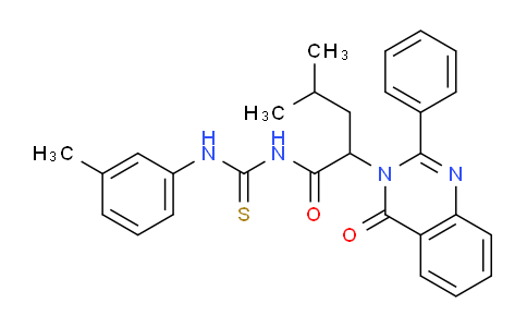 CAS No. 72045-78-4, 4-Methyl-2-(4-oxo-2-phenylquinazolin-3(4H)-yl)-N-(m-tolylcarbamothioyl)pentanamide