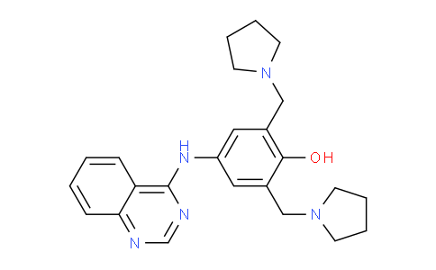 CAS No. 72063-47-9, 2,6-Bis(pyrrolidin-1-ylmethyl)-4-(quinazolin-4-ylamino)phenol