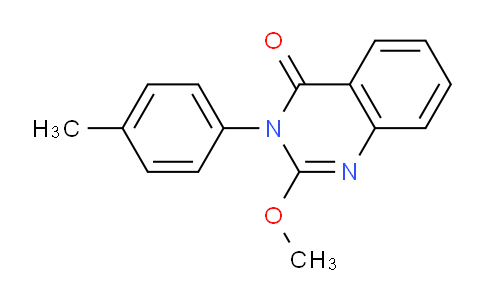 CAS No. 723744-08-9, 2-Methoxy-3-(p-tolyl)quinazolin-4(3H)-one