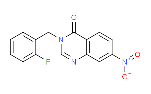 CAS No. 728886-80-4, 3-(2-Fluorobenzyl)-7-nitroquinazolin-4(3H)-one