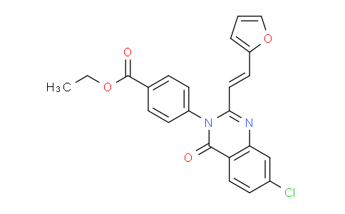 CAS No. 72889-51-1, Ethyl 4-(7-chloro-2-(2-(furan-2-yl)vinyl)-4-oxoquinazolin-3(4H)-yl)benzoate