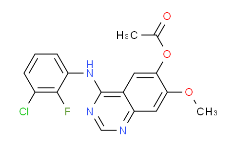 CAS No. 740081-22-5, 4-((3-Chloro-2-fluorophenyl)amino)-7-methoxyquinazolin-6-yl acetate