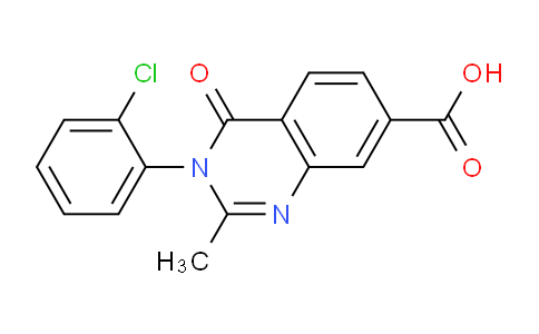 CAS No. 74101-54-5, 3-(2-Chlorophenyl)-2-methyl-4-oxo-3,4-dihydroquinazoline-7-carboxylic acid