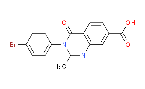 CAS No. 74101-57-8, 3-(4-Bromophenyl)-2-methyl-4-oxo-3,4-dihydroquinazoline-7-carboxylic acid