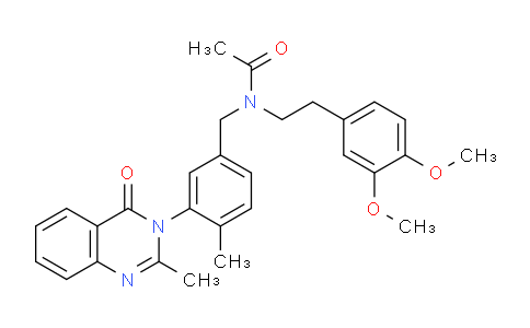 CAS No. 74101-74-9, N-(3,4-Dimethoxyphenethyl)-N-(4-methyl-3-(2-methyl-4-oxoquinazolin-3(4H)-yl)benzyl)acetamide