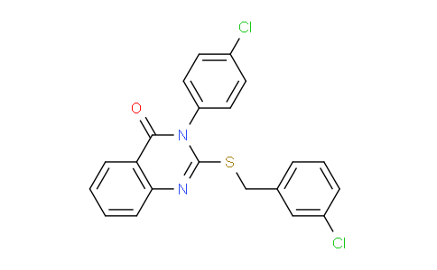 CAS No. 741718-65-0, 2-((3-Chlorobenzyl)thio)-3-(4-chlorophenyl)quinazolin-4(3H)-one