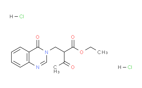 CAS No. 75159-44-3, Ethyl 3-oxo-2-((4-oxoquinazolin-3(4H)-yl)methyl)butanoate dihydrochloride
