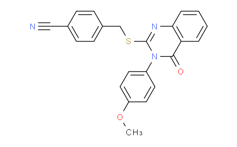 CAS No. 754196-68-4, 4-(((3-(4-Methoxyphenyl)-4-oxo-3,4-dihydroquinazolin-2-yl)thio)methyl)benzonitrile