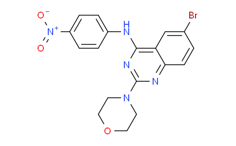 CAS No. 75426-59-4, 6-Bromo-2-morpholino-N-(4-nitrophenyl)quinazolin-4-amine