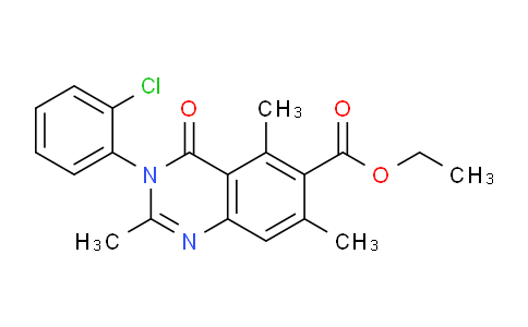 CAS No. 75913-03-0, Ethyl 3-(2-chlorophenyl)-2,5,7-trimethyl-4-oxo-3,4-dihydroquinazoline-6-carboxylate