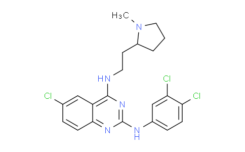 CAS No. 76004-86-9, 6-Chloro-N2-(3,4-dichlorophenyl)-N4-(2-(1-methylpyrrolidin-2-yl)ethyl)quinazoline-2,4-diamine