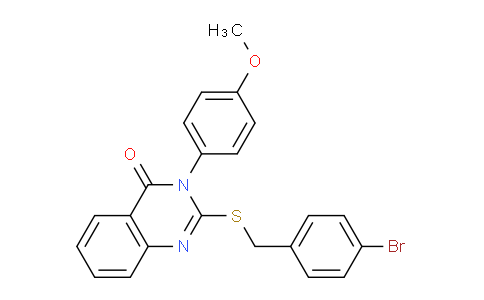 CAS No. 763111-44-0, 2-((4-Bromobenzyl)thio)-3-(4-methoxyphenyl)quinazolin-4(3H)-one