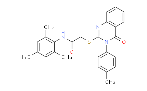 CAS No. 763136-07-8, N-Mesityl-2-((4-oxo-3-(p-tolyl)-3,4-dihydroquinazolin-2-yl)thio)acetamide