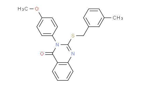 CAS No. 763136-92-1, 3-(4-Methoxyphenyl)-2-((3-methylbenzyl)thio)quinazolin-4(3H)-one