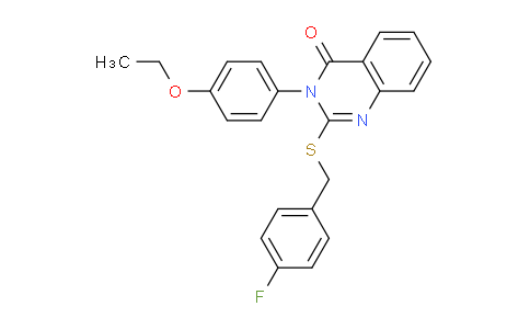 CAS No. 763139-06-6, 3-(4-Ethoxyphenyl)-2-((4-fluorobenzyl)thio)quinazolin-4(3H)-one