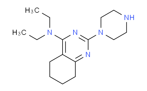CAS No. 76781-40-3, N,N-Diethyl-2-(piperazin-1-yl)-5,6,7,8-tetrahydroquinazolin-4-amine