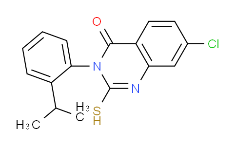 CAS No. 771499-56-0, 7-Chloro-3-(2-isopropylphenyl)-2-mercaptoquinazolin-4(3H)-one